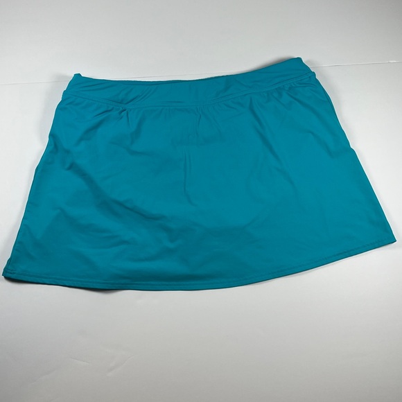 Lands’ End Teal Blue Swim Skirt Sz 14 - Picture 2 of 7